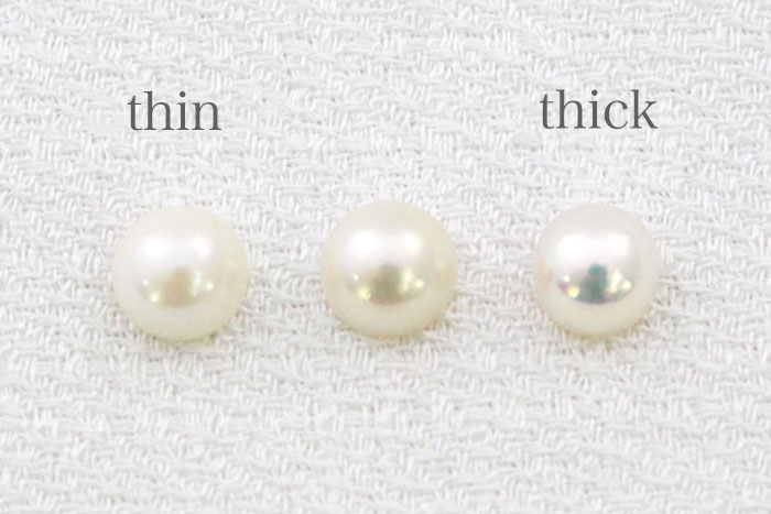 真珠層の巻き厚による違い